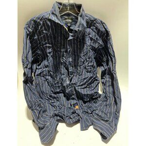 PARC 81 Shirt Men's Size Medium Long Sleeve Button Up Striped